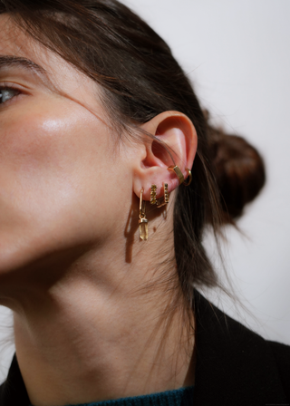 LE HARICOT - 9 karat solid gold single earring