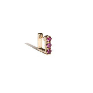 L'ÉBLOUISSANTE GRENADINE - 9 karat solid gold Garnets single earring