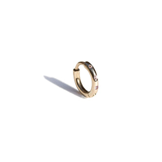 ORPHÉE CREOLE - 9 karat solid gold Sapphires single earring 